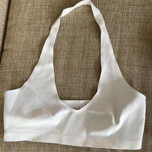 Intimately Free People White Backless Halter Sports Bra, Size M, Gently Worn